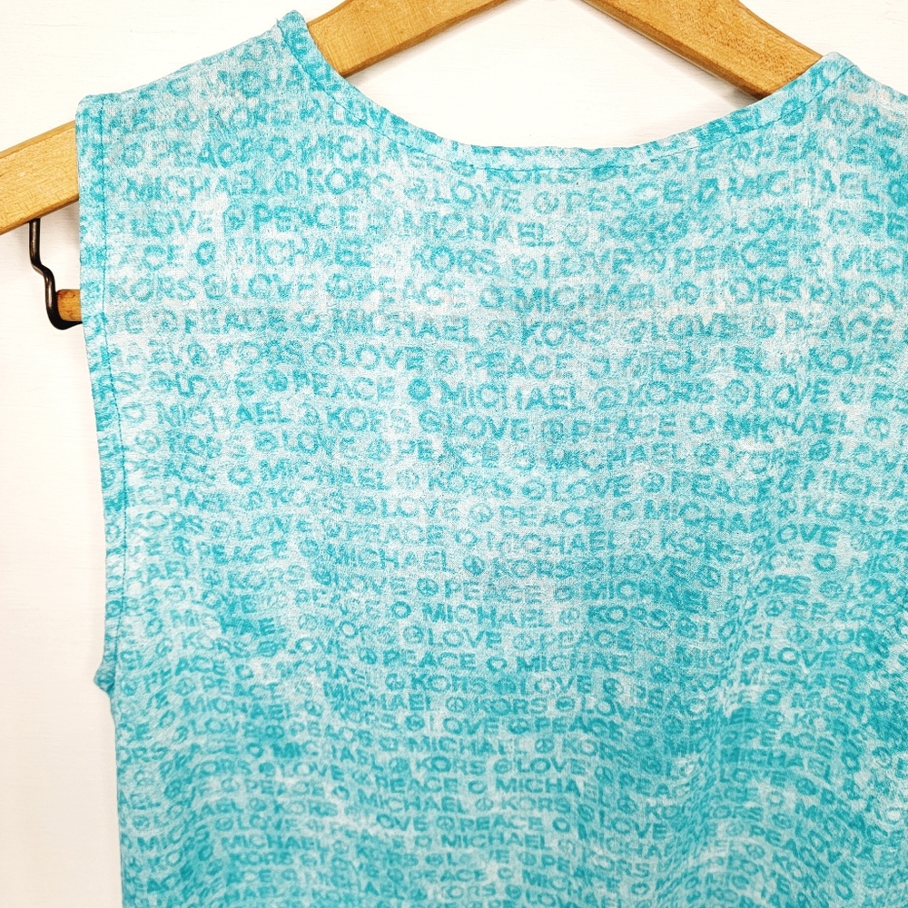 Michael Kors Peace Love Flowy Logo Tank sz Medium - Picture 4 of 4